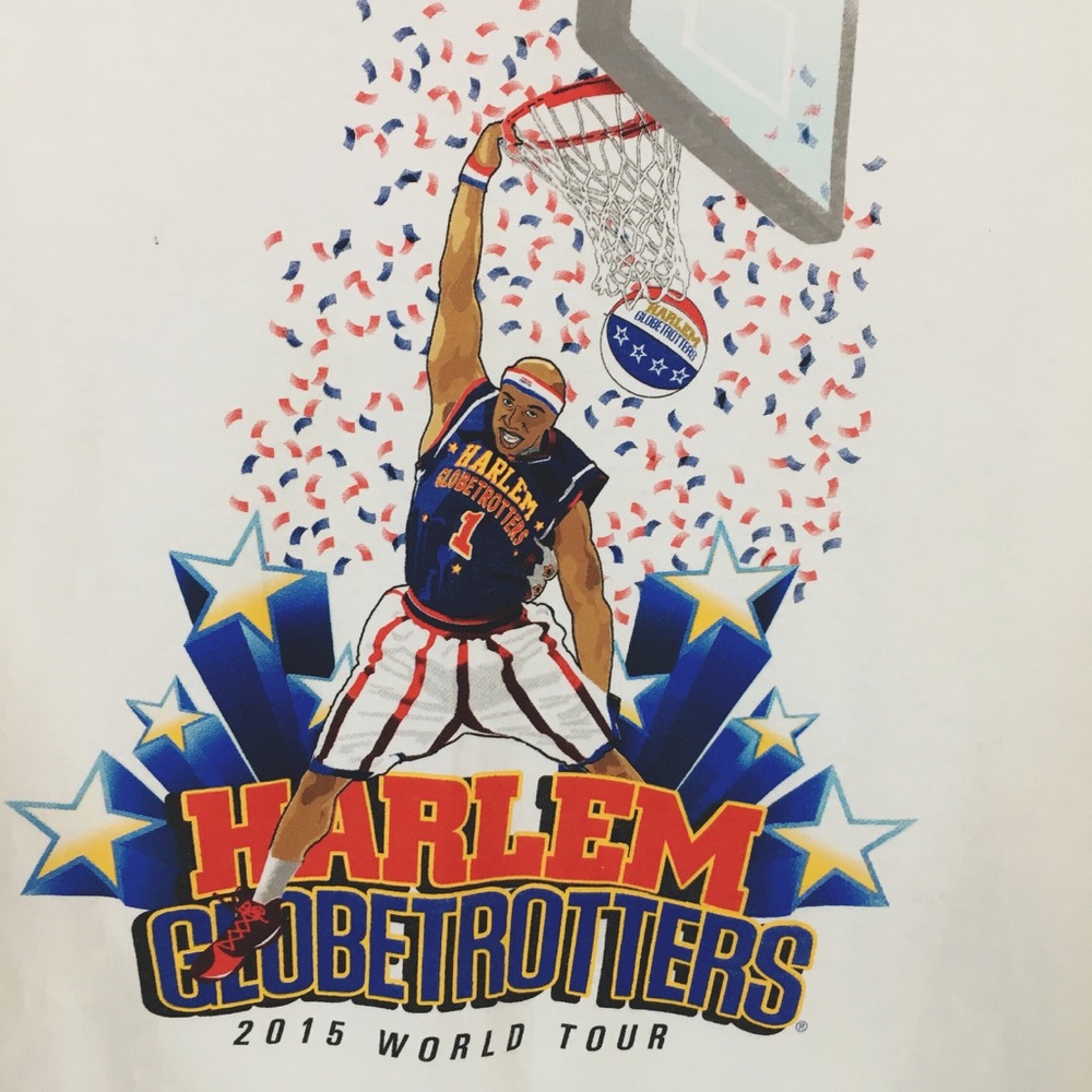 Harlem globetrotters 2015 world tour tee small